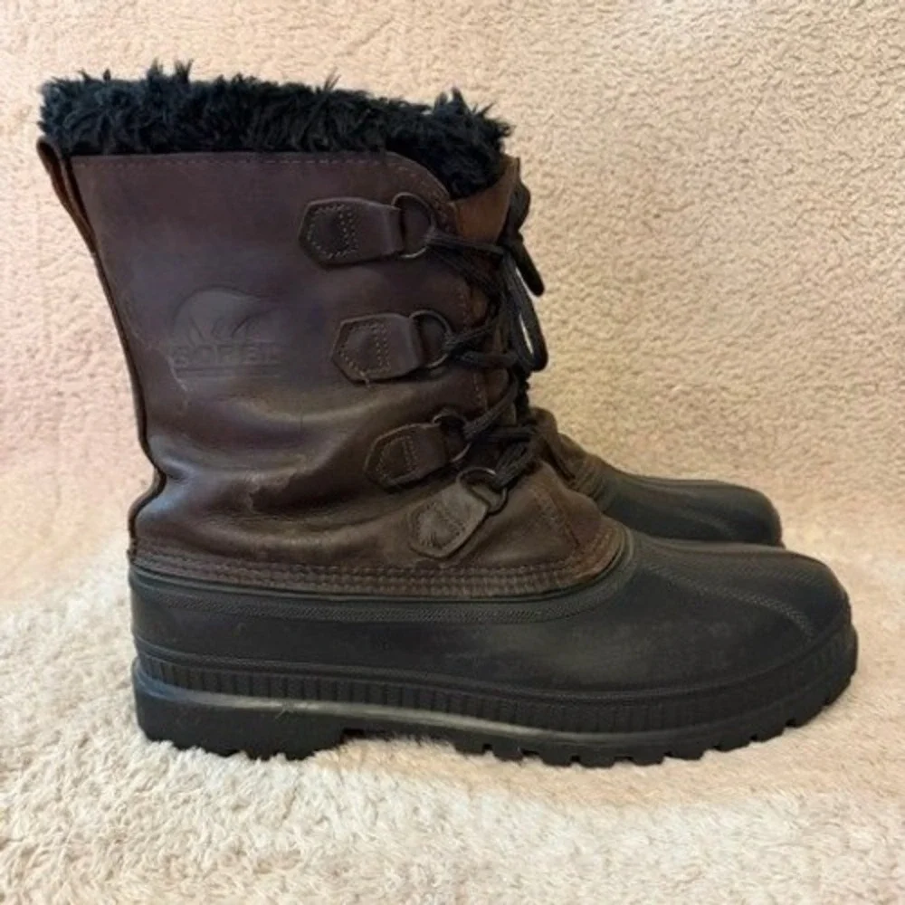 Sorel 1964 Pac T Mens Brown Leather Waterproof Snow Winter Boots Size 13 Canada